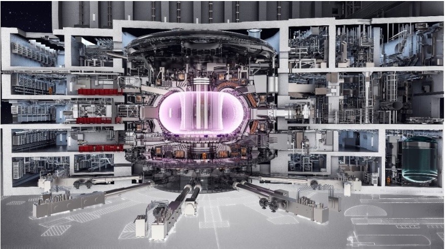 Virtual Prototyping - Rendering dell'edificio alloggiante l’ITER TOKAMAK.